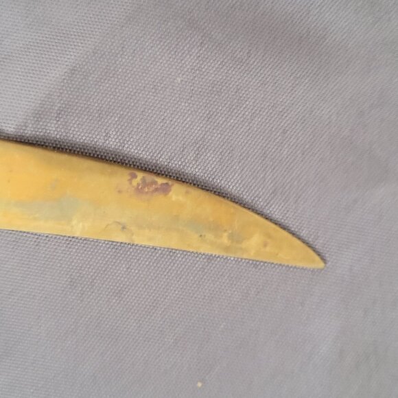 Vintage Stahl Bronce Knife With Ceramic Floral Handle & Brass Blade - Picture 4 of 6